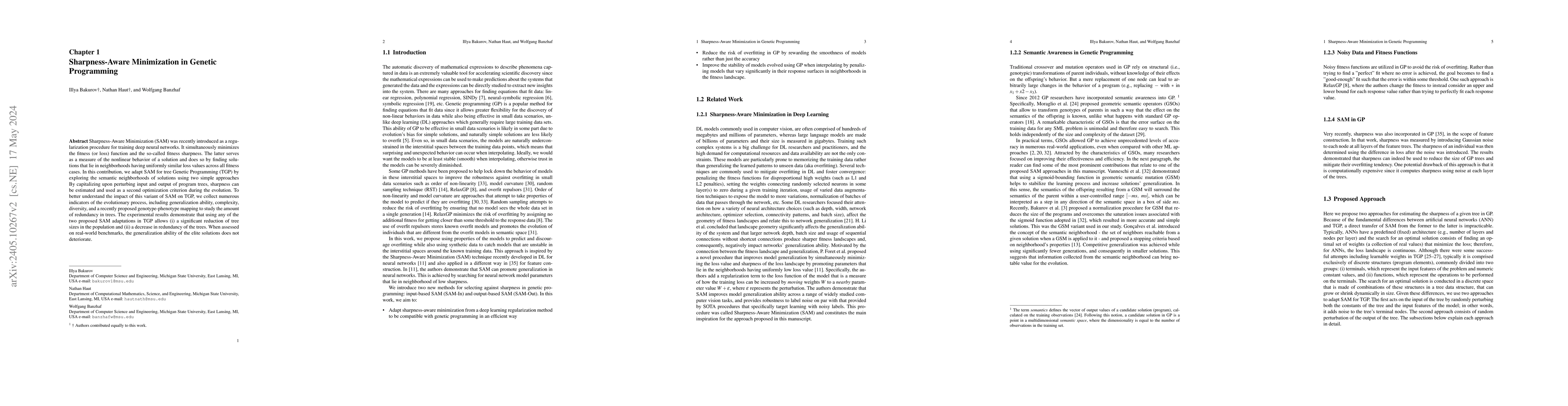 Thumbnail for Sharpness-Aware Minimization in Genetic Programming