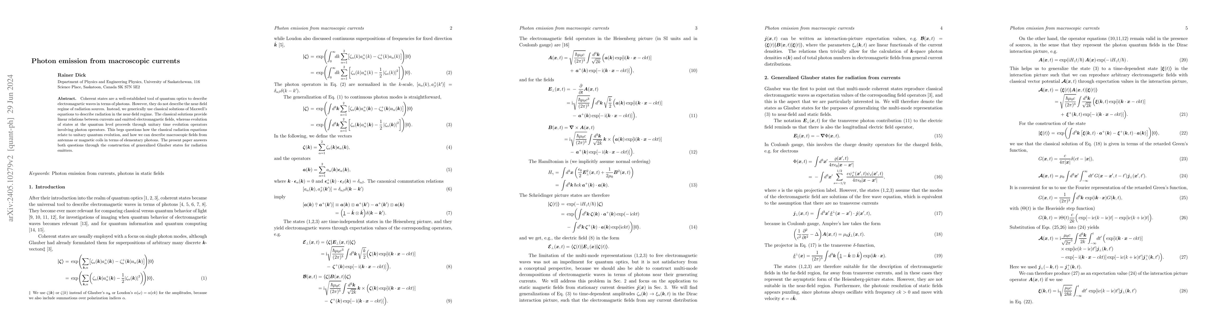 Thumbnail for Photon emission from macroscopic currents