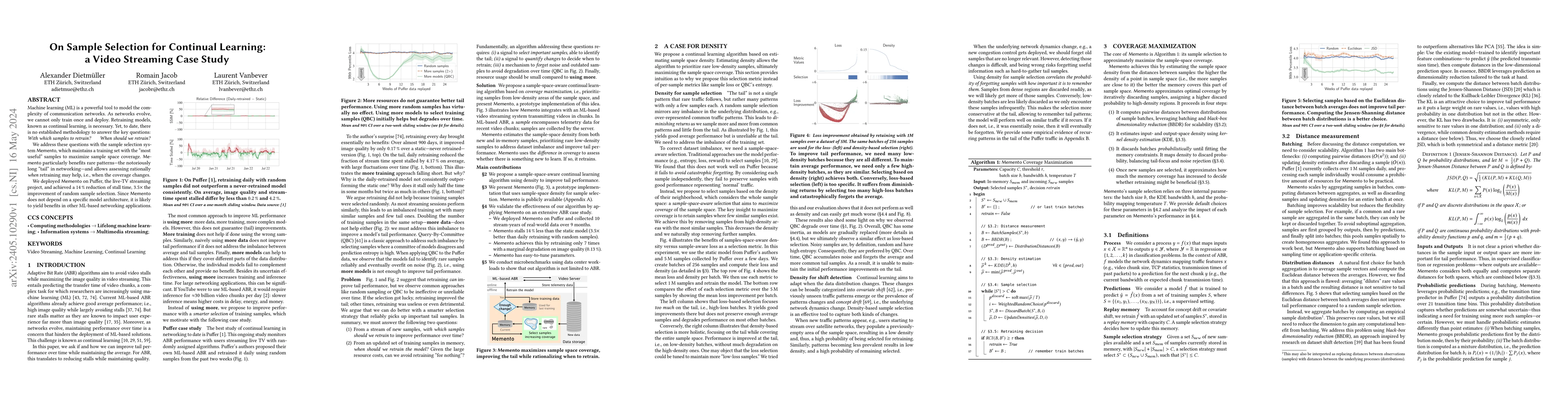 Thumbnail for On Sample Selection for Continual Learning: a Video Streaming Case Study