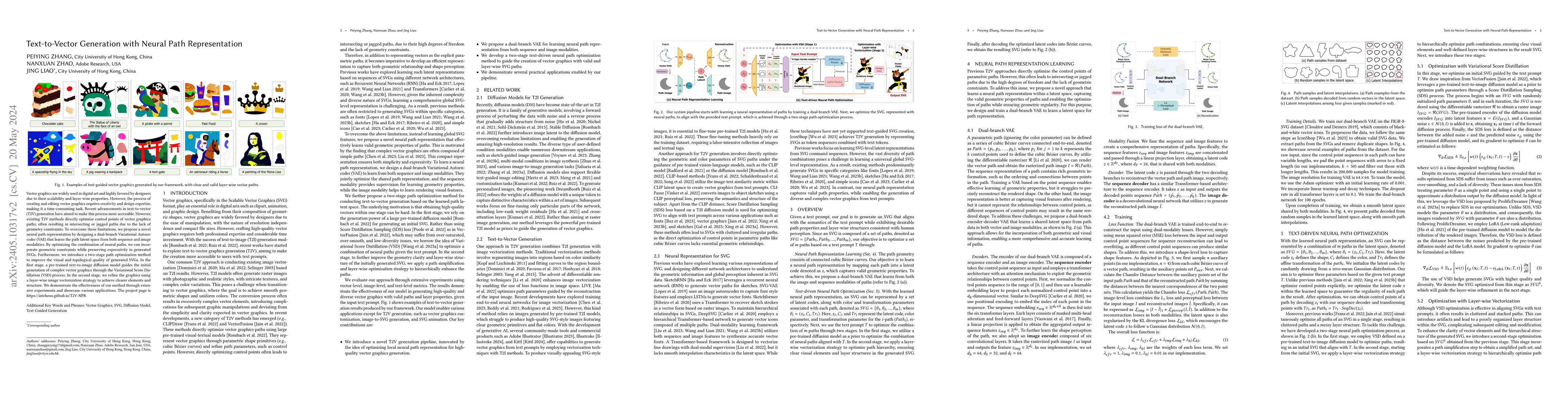Thumbnail for Text-to-Vector Generation with Neural Path Representation