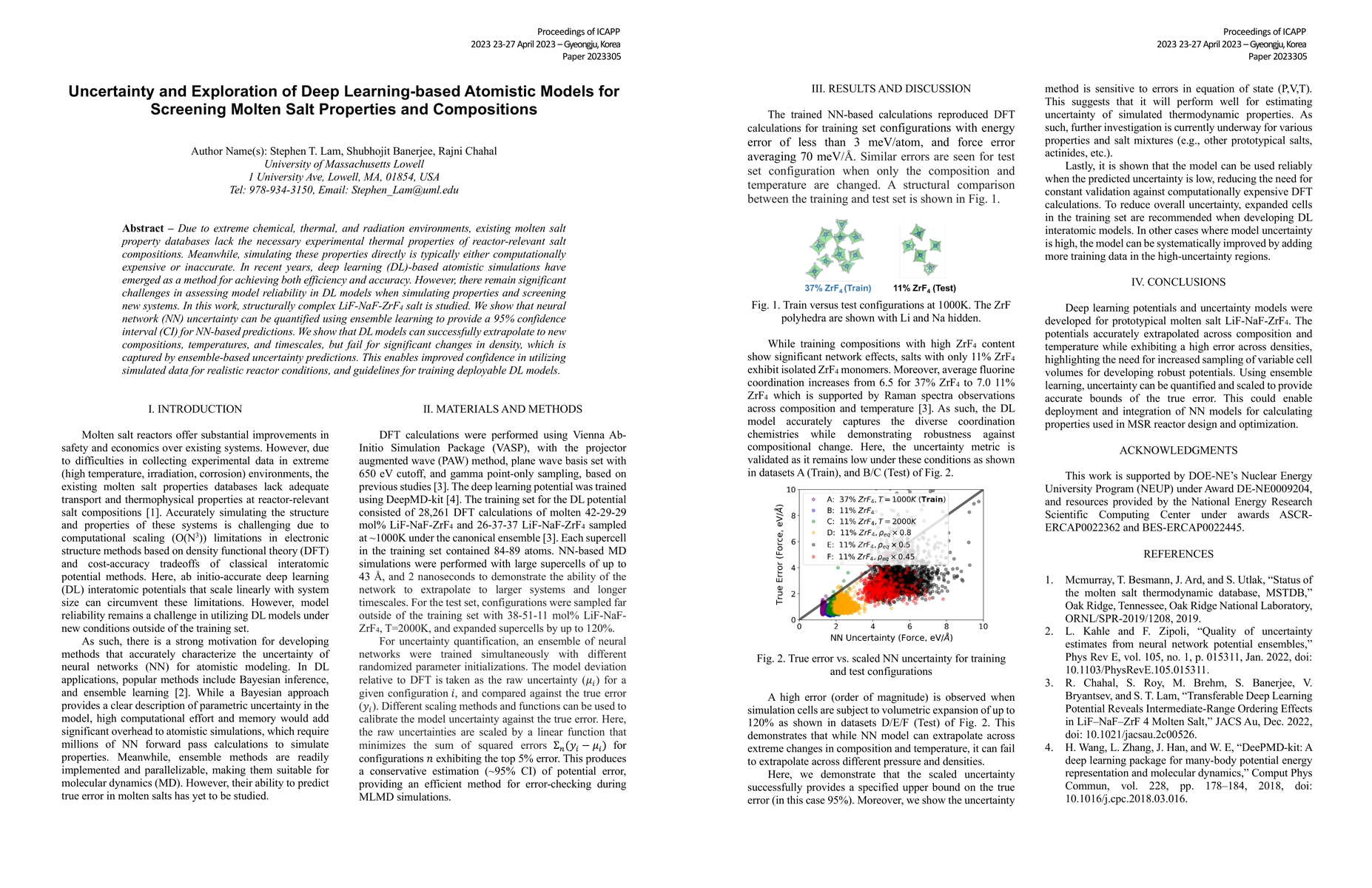 Thumbnail for Uncertainty and Exploration of Deep Learning-based Atomistic Models for
  Screening Molten Salt Properties and Compositions