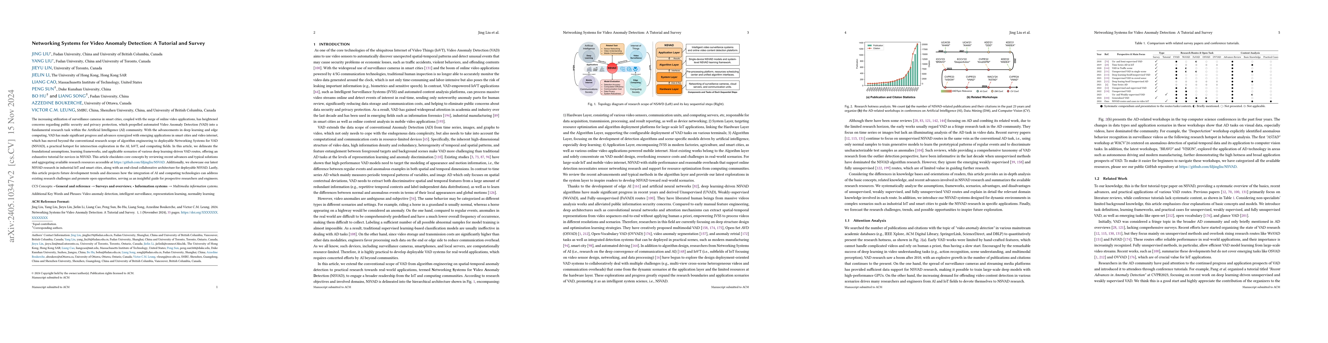 Thumbnail for Networking Systems for Video Anomaly Detection: A Tutorial and Survey