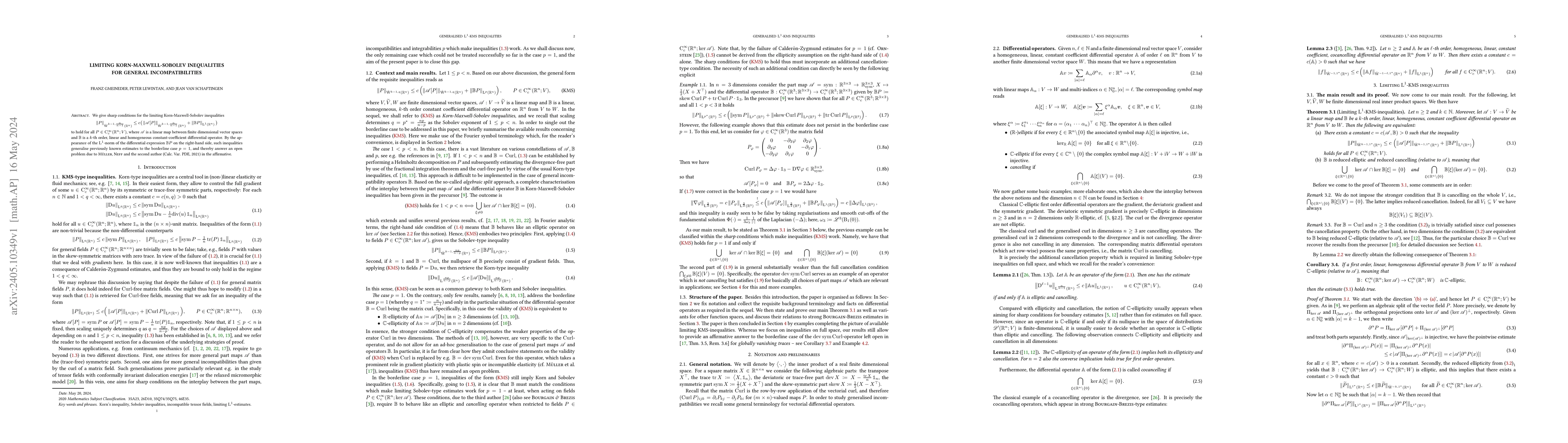 Thumbnail for Limiting Korn-Maxwell-Sobolev inequalities for general incompatibilities