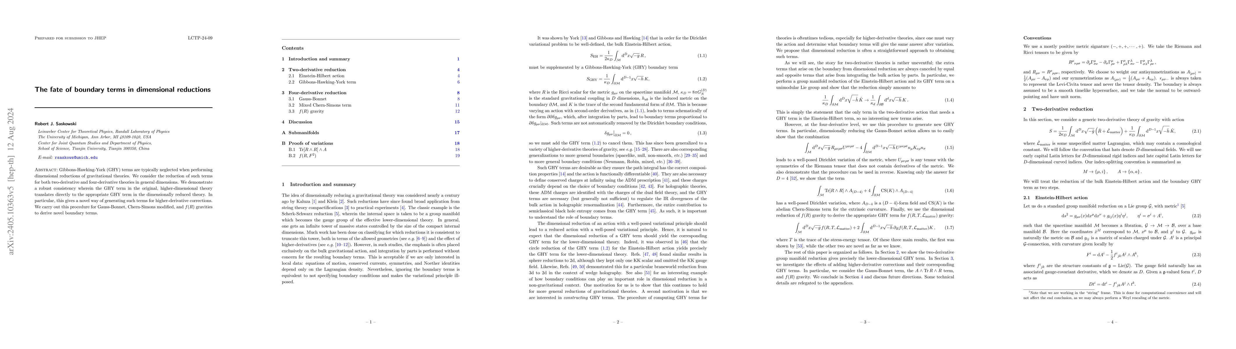 Thumbnail for The fate of boundary terms in dimensional reductions