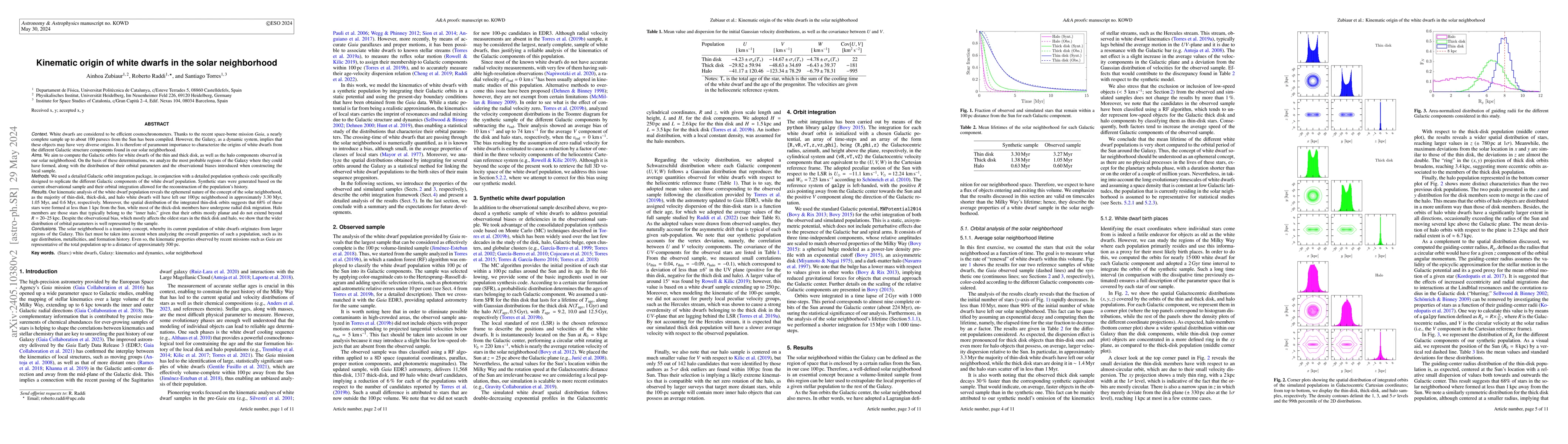 Thumbnail for Kinematic origin of white dwarfs in the solar neighborhood