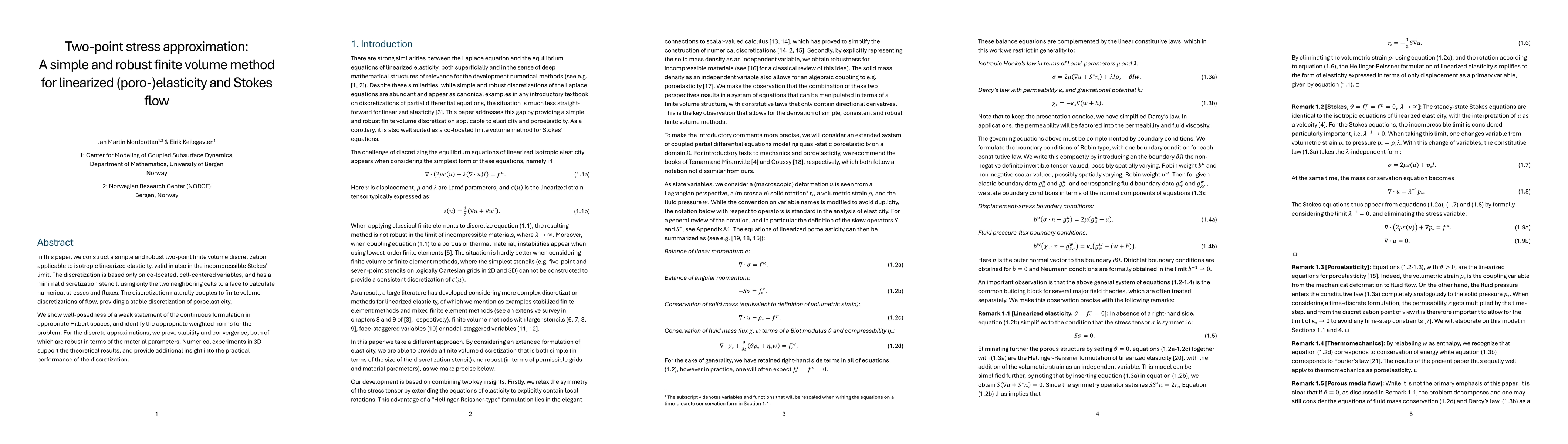Thumbnail for Two-point stress approximation: A simple and robust finite volume method
  for linearized (poro-)mechanics and Stokes flow
