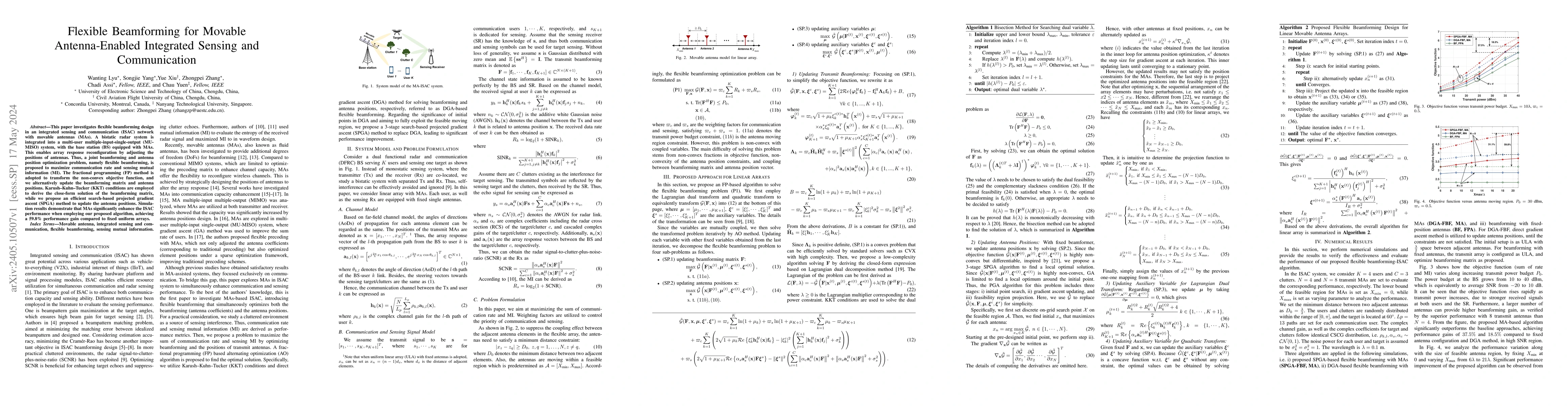 Thumbnail for Flexible Beamforming for Movable Antenna-Enabled Integrated Sensing and
  Communication