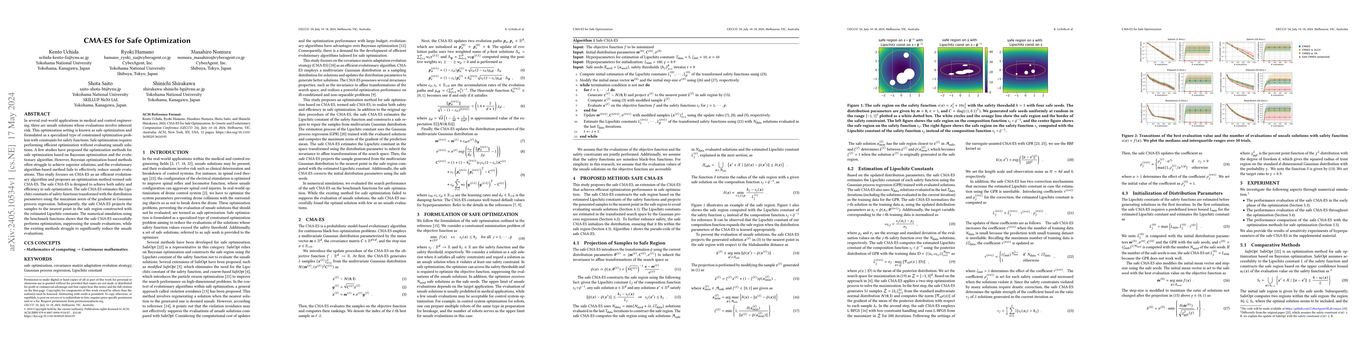 Thumbnail for CMA-ES for Safe Optimization