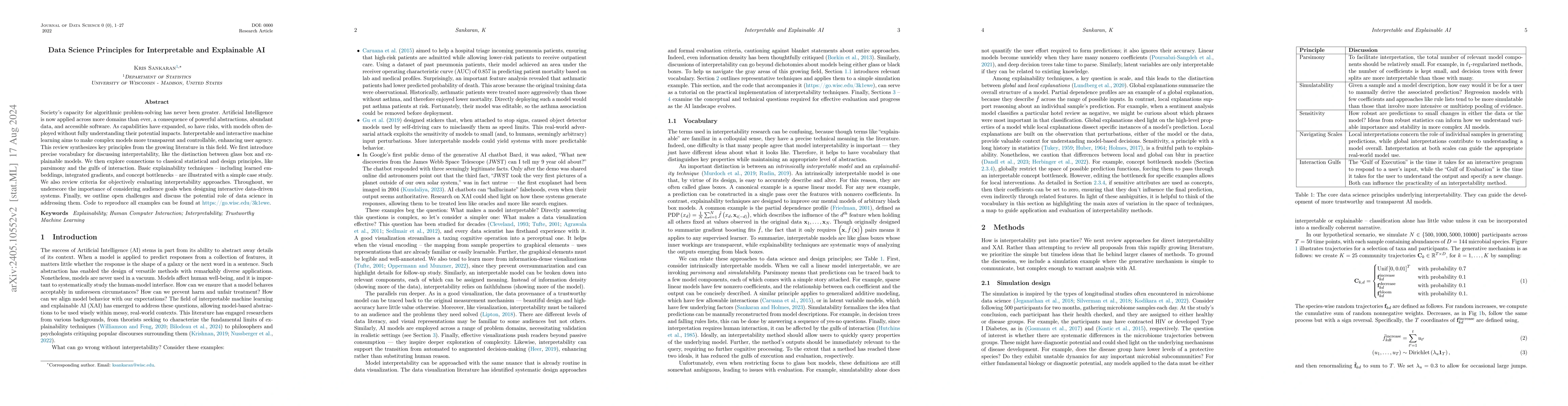 Thumbnail for Data Science Principles for Interpretable and Explainable AI