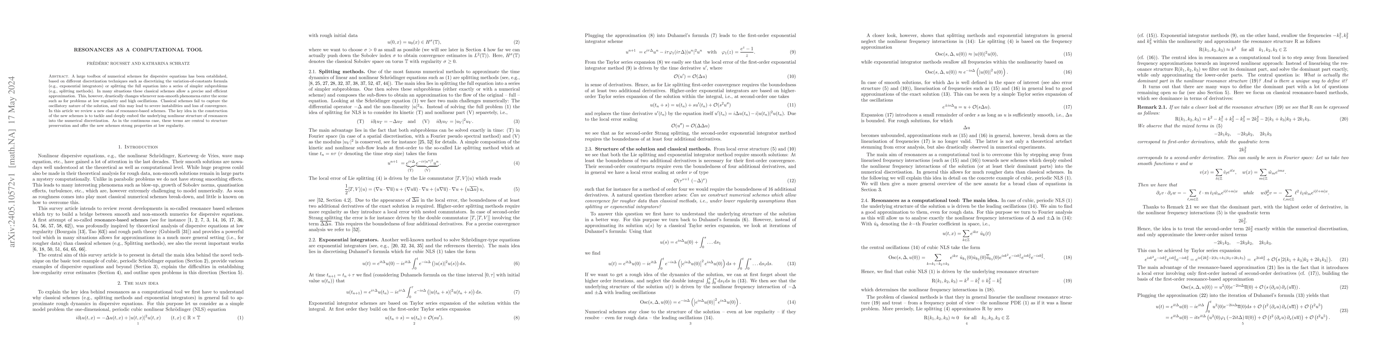 Thumbnail for Resonances as a computational tool
