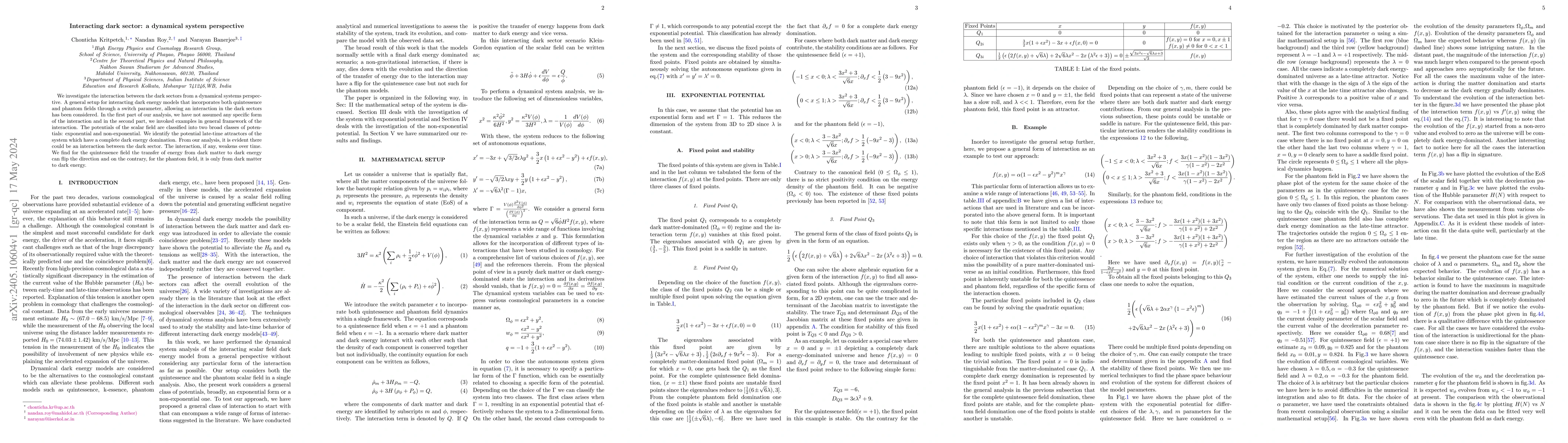 Thumbnail for Interacting dark sector: a dynamical system perspective
