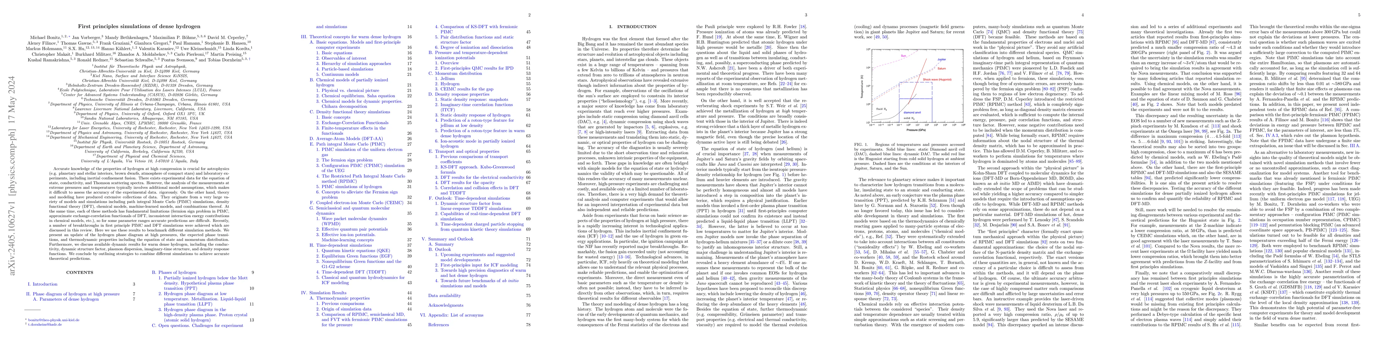 Thumbnail for First principles simulations of dense hydrogen