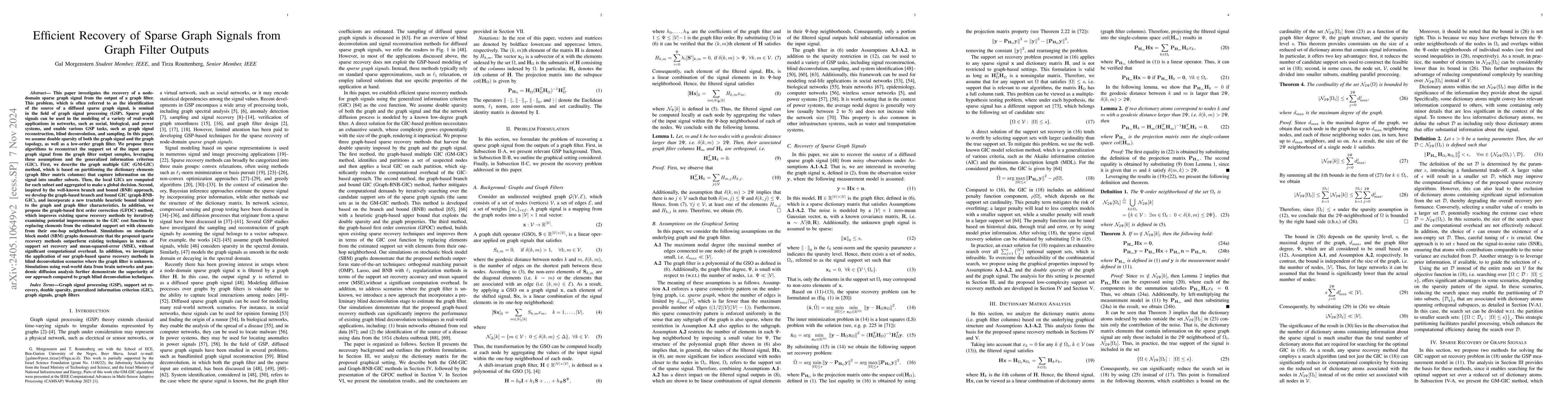 Thumbnail for Recovery of Sparse Graph Signals