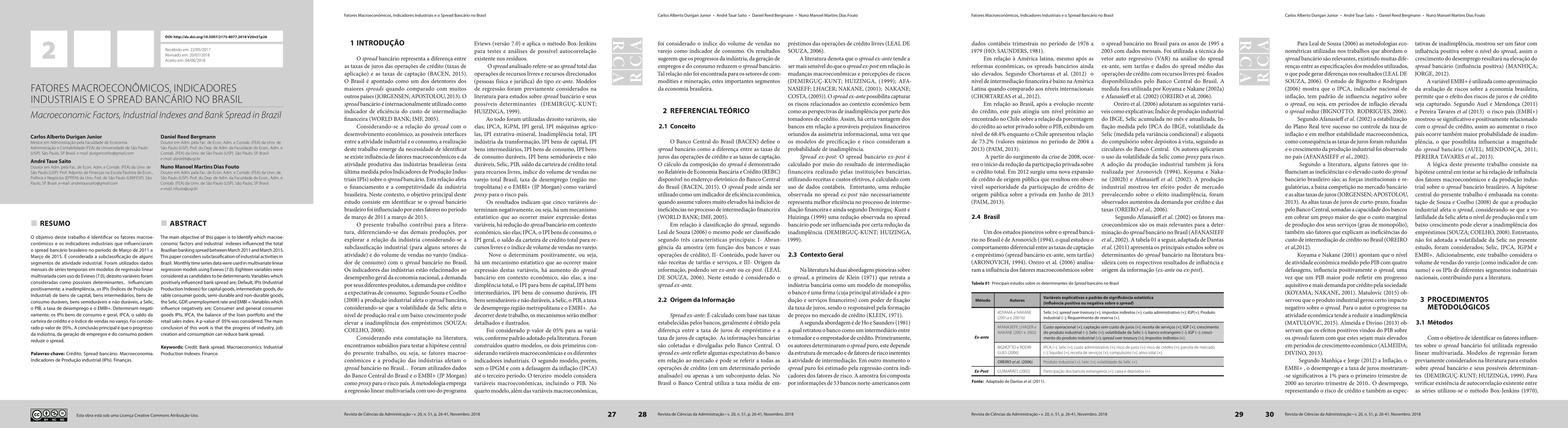 Thumbnail for Macroeconomic Factors, Industrial Indexes and Bank Spread in Brazil