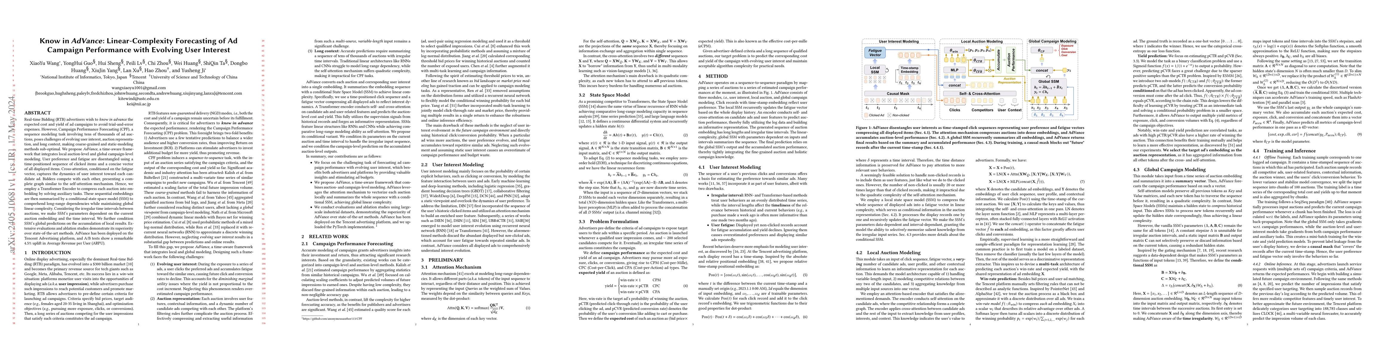 Thumbnail for Know in AdVance: Linear-Complexity Forecasting of Ad Campaign
  Performance with Evolving User Interest