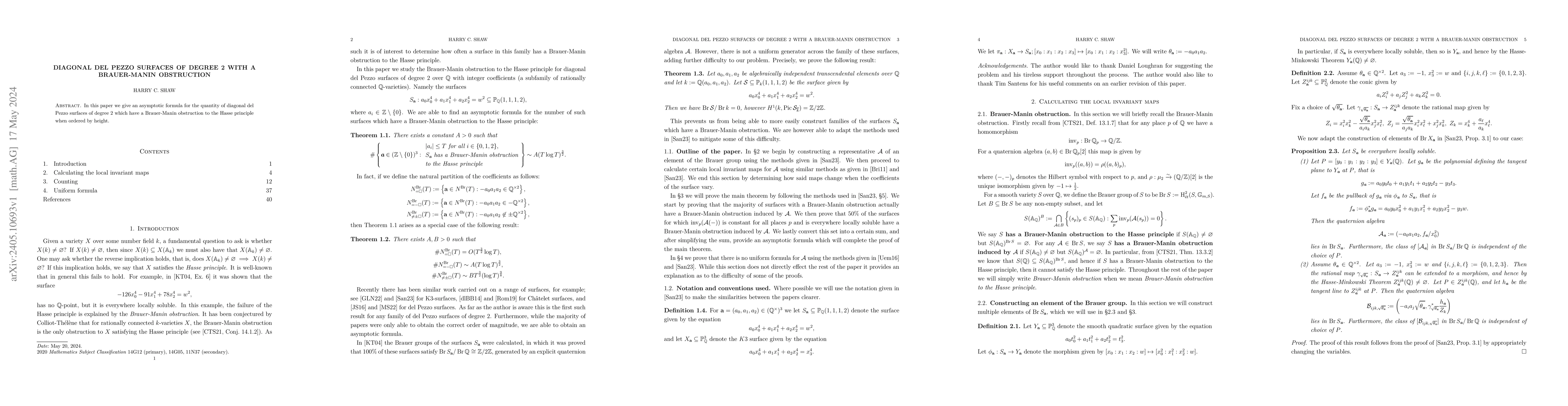 Thumbnail for Diagonal del Pezzo of degree 2 with a Brauer-Manin obstruction
