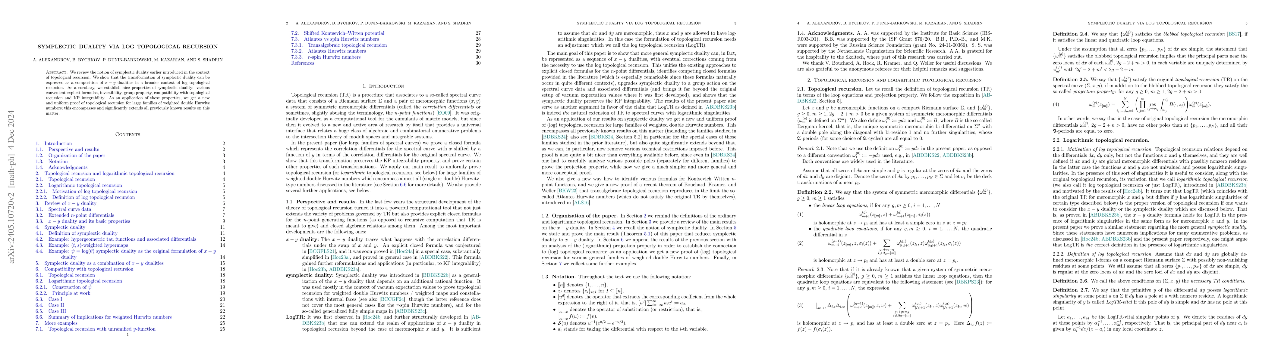 Thumbnail for Symplectic duality via log topological recursion