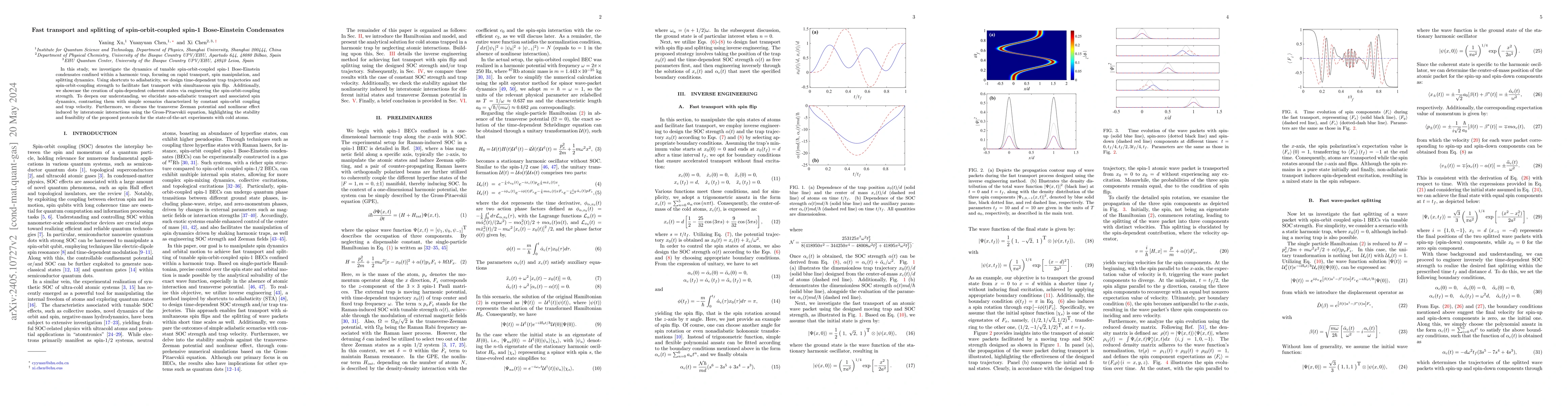Thumbnail for Fast transport and splitting of spin-orbit-coupled spin-1 Bose-Einstein
  Condensates