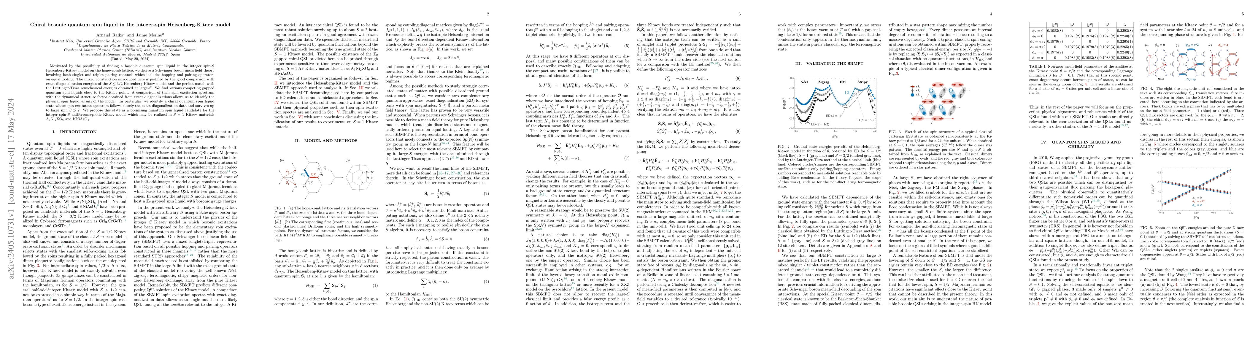 Thumbnail for Chiral bosonic quantum spin liquid in the integer-spin Heisenberg-Kitaev
  model