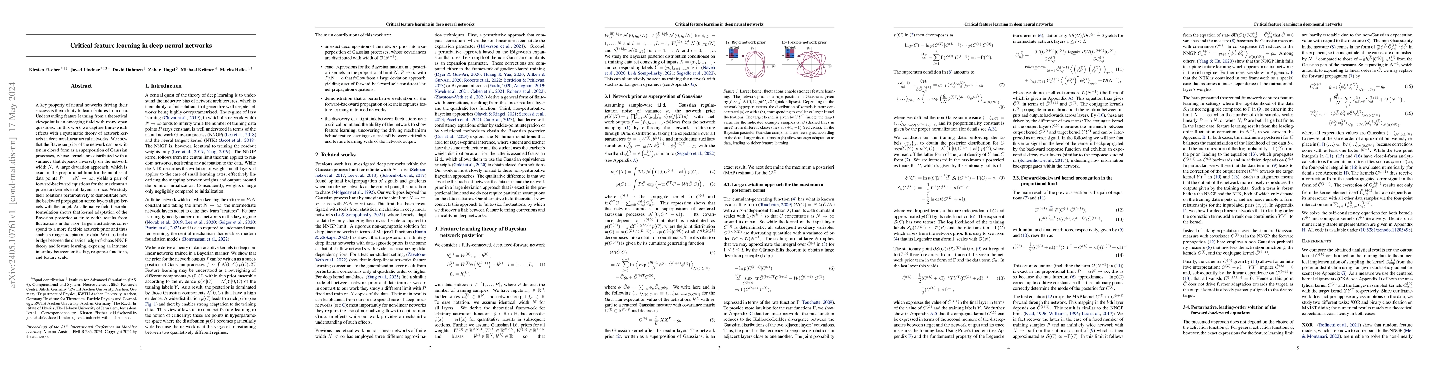 Thumbnail for Critical feature learning in deep neural networks
