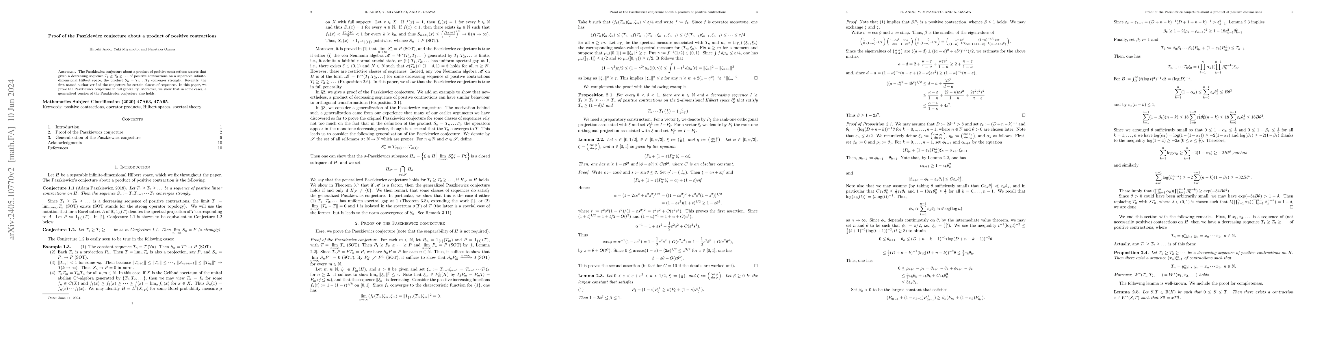 Thumbnail for Proof of the Paszkiewicz's conjecture about a product of positive
  contractions