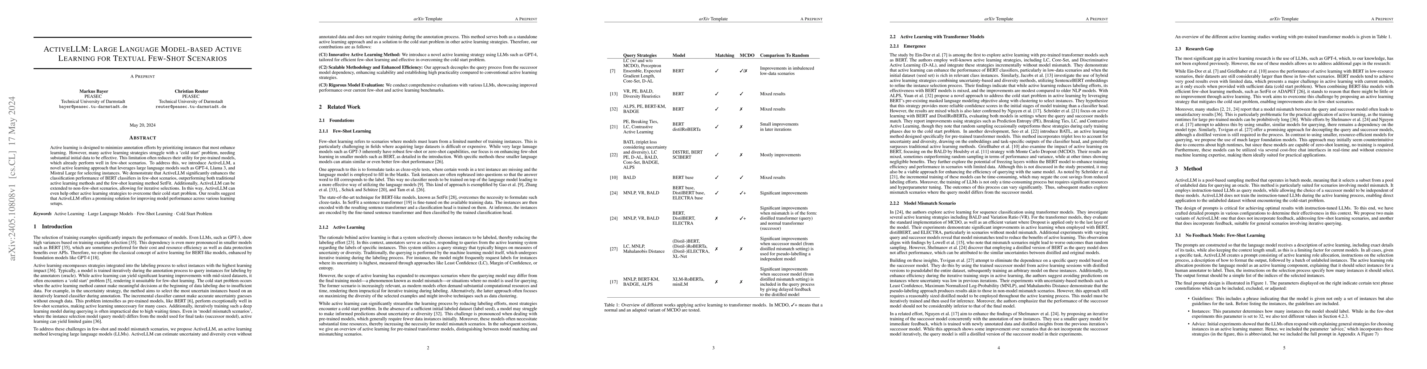 Thumbnail for ActiveLLM: Large Language Model-based Active Learning for Textual
  Few-Shot Scenarios