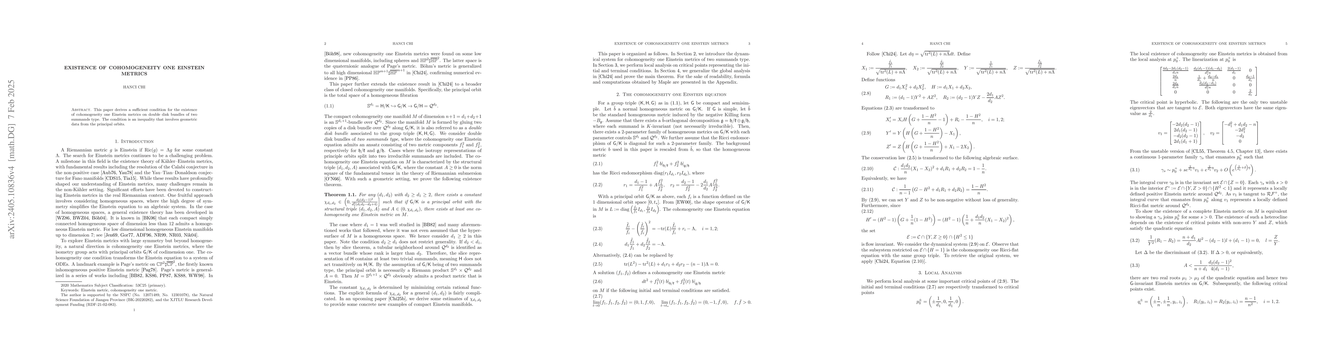 Thumbnail for Existence and non-existence of cohomogeneity one Einstein metrics
