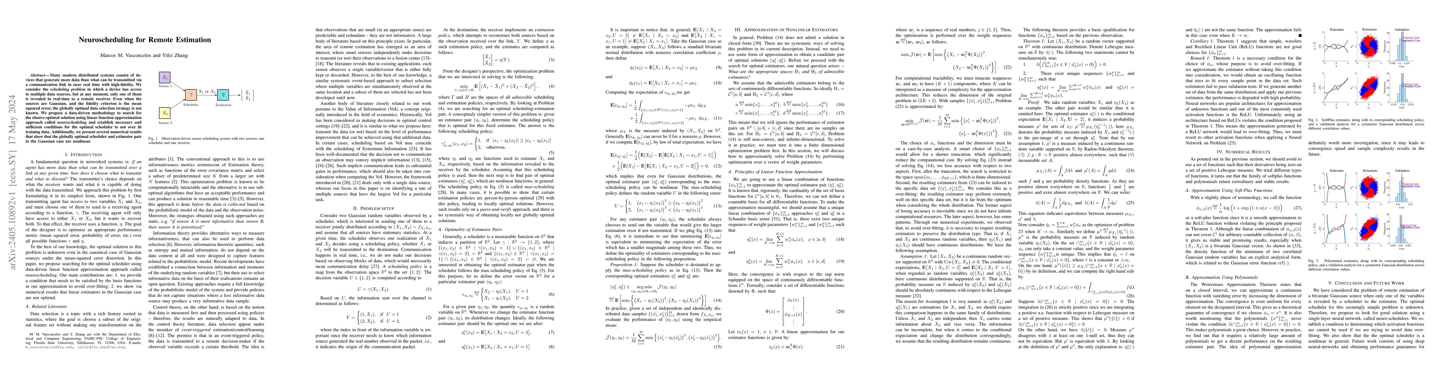 Thumbnail for Neuroscheduling for Remote Estimation