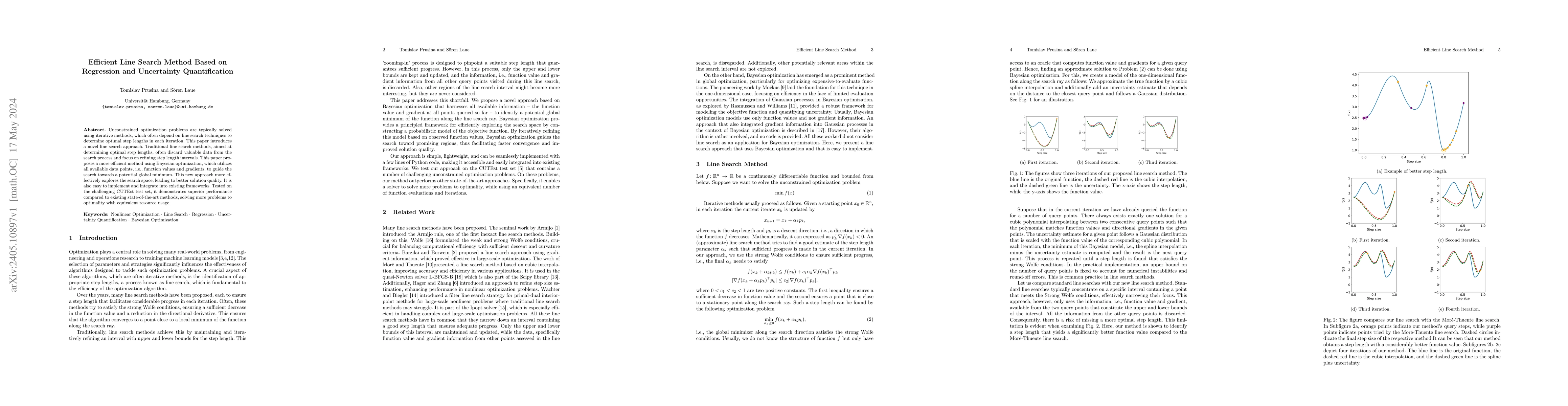 Thumbnail for Efficient Line Search Method Based on Regression and Uncertainty
  Quantification