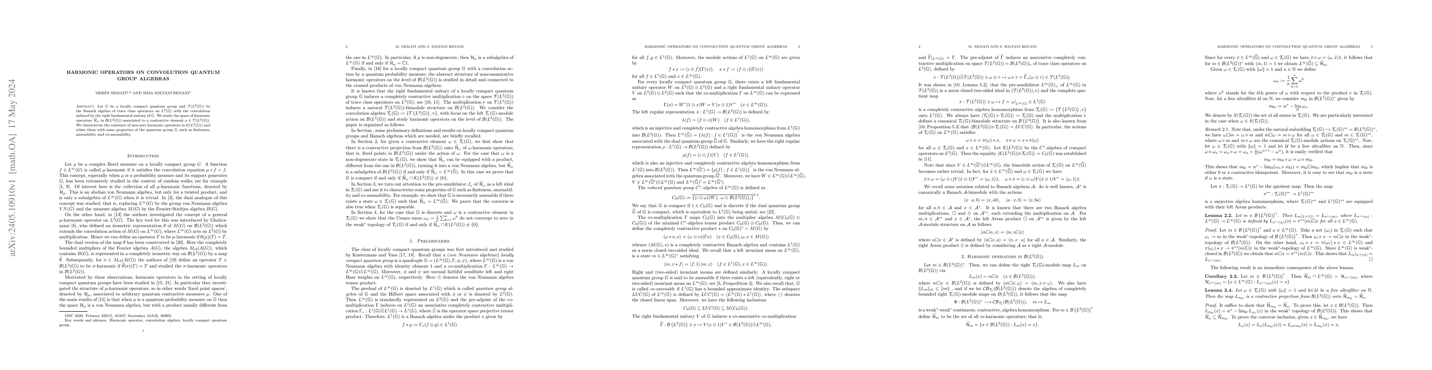 Thumbnail for Harmonic operators on convolution quantum group algebras