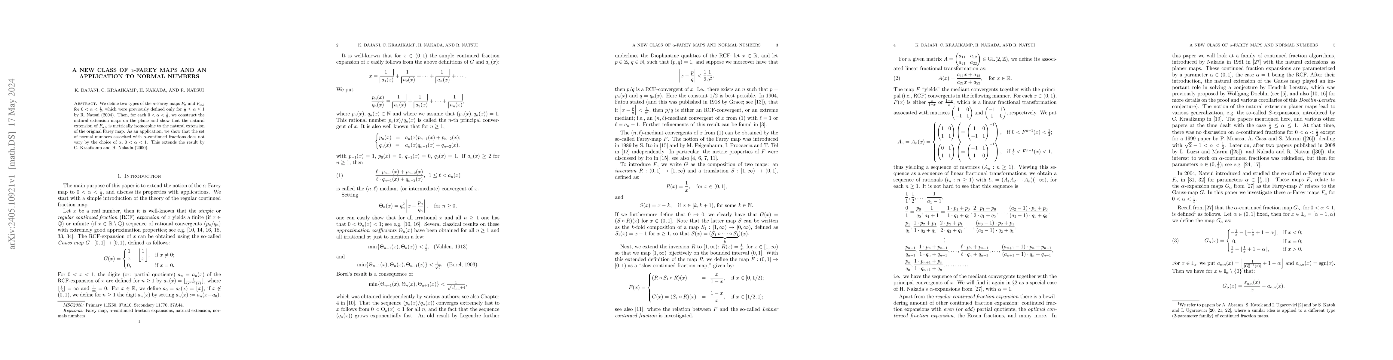 Thumbnail for A new class of $\alpha$-Farey maps and an application to normal numbers