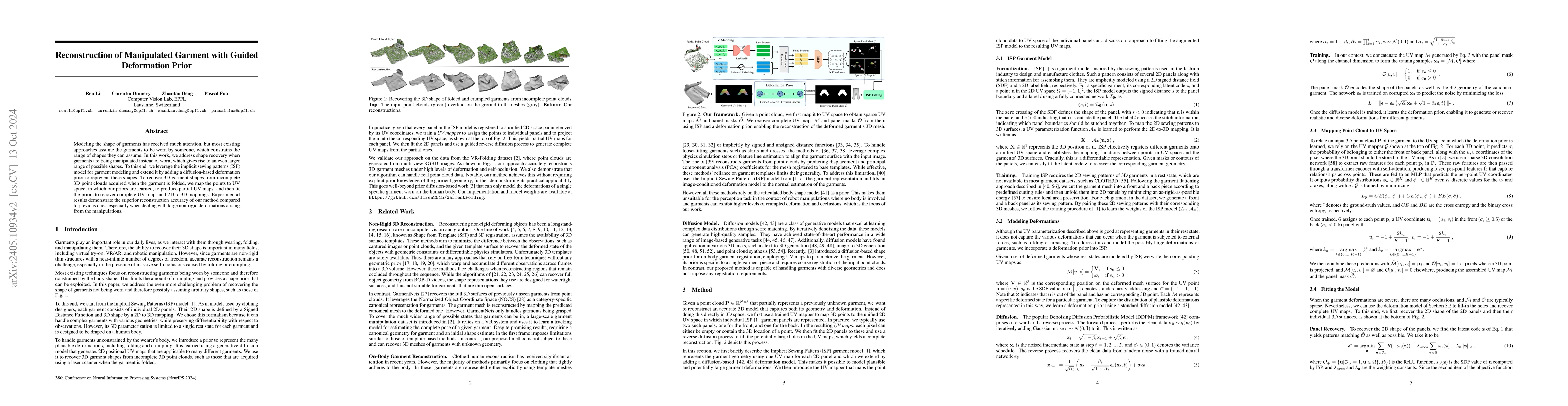 Thumbnail for Reconstruction of Manipulated Garment with Guided Deformation Prior
