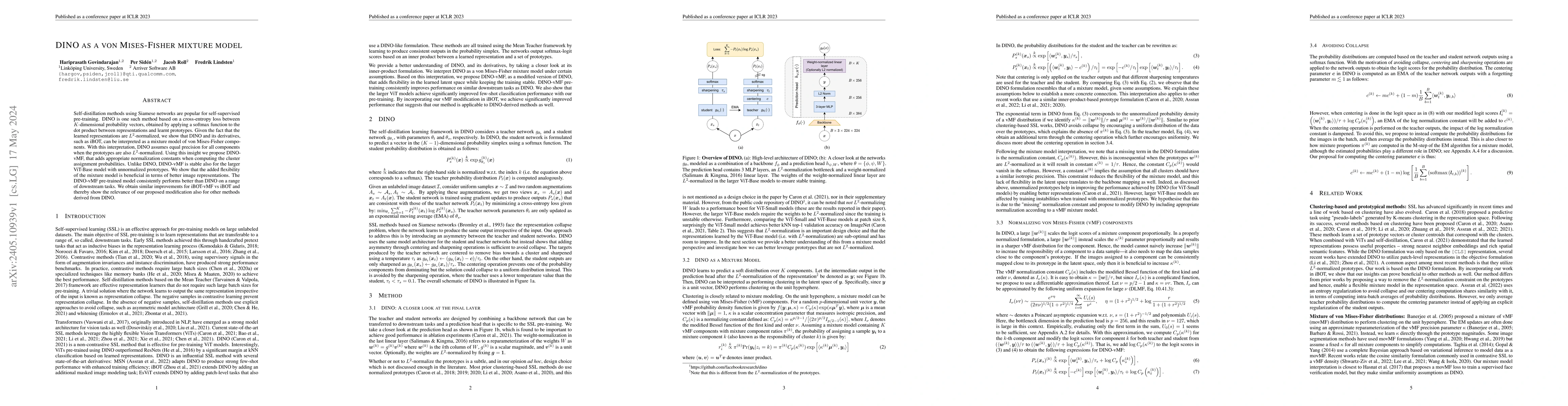 Thumbnail for DINO as a von Mises-Fisher mixture model