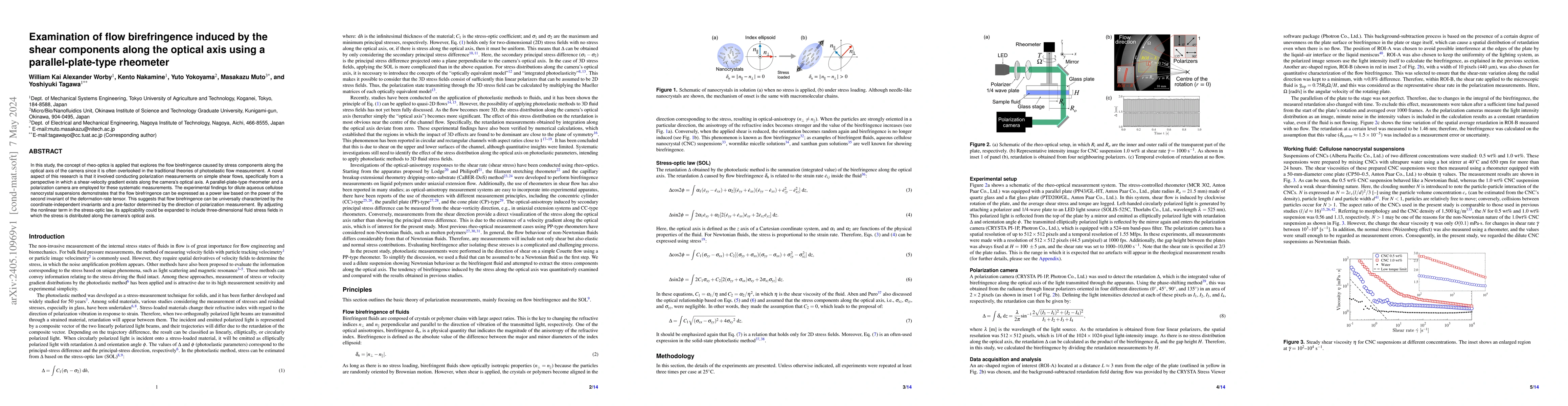 Thumbnail for Examination of flow birefringence induced by the shear components along
  the optical axis using a parallel-plate-type rheometer