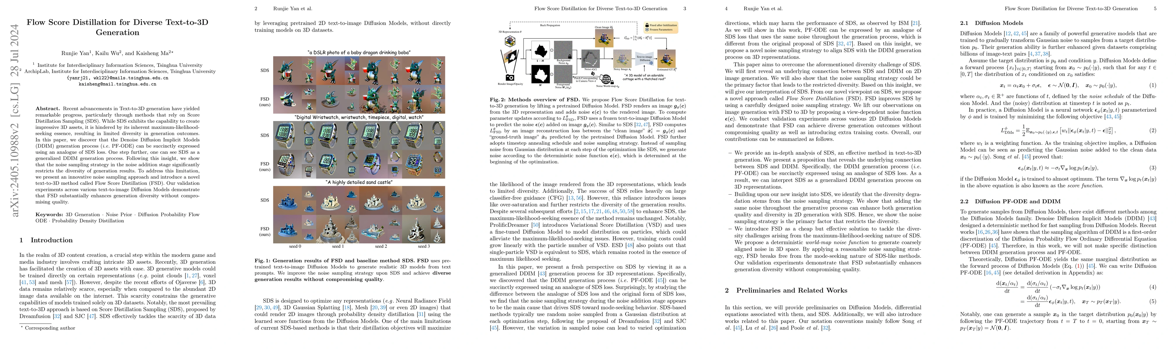 Thumbnail for Flow Score Distillation for Diverse Text-to-3D Generation