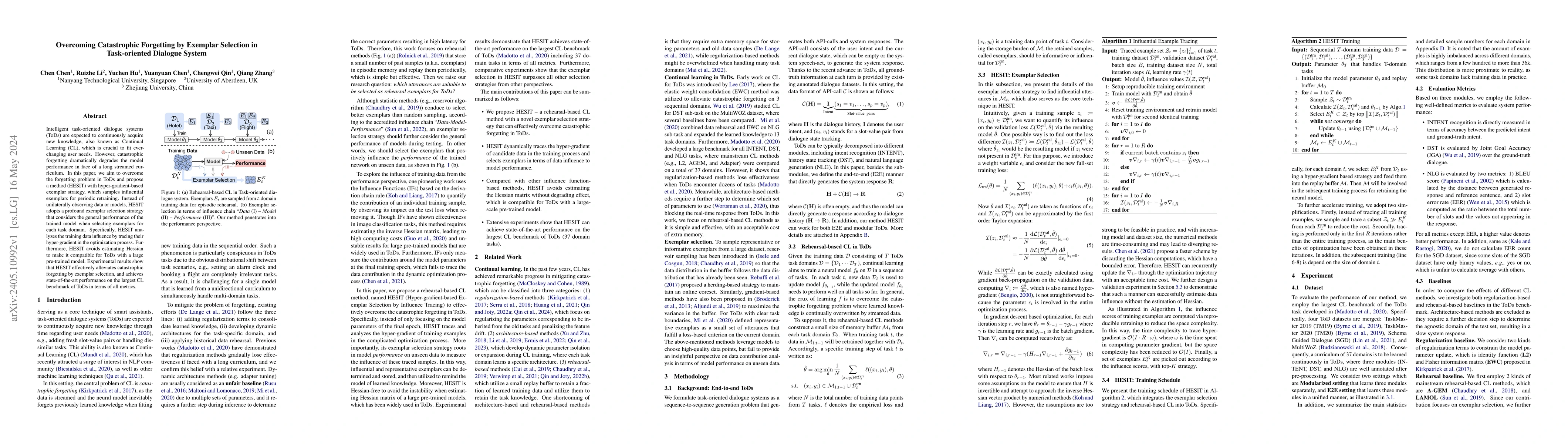 Thumbnail for Overcoming Catastrophic Forgetting by Exemplar Selection in
  Task-oriented Dialogue System