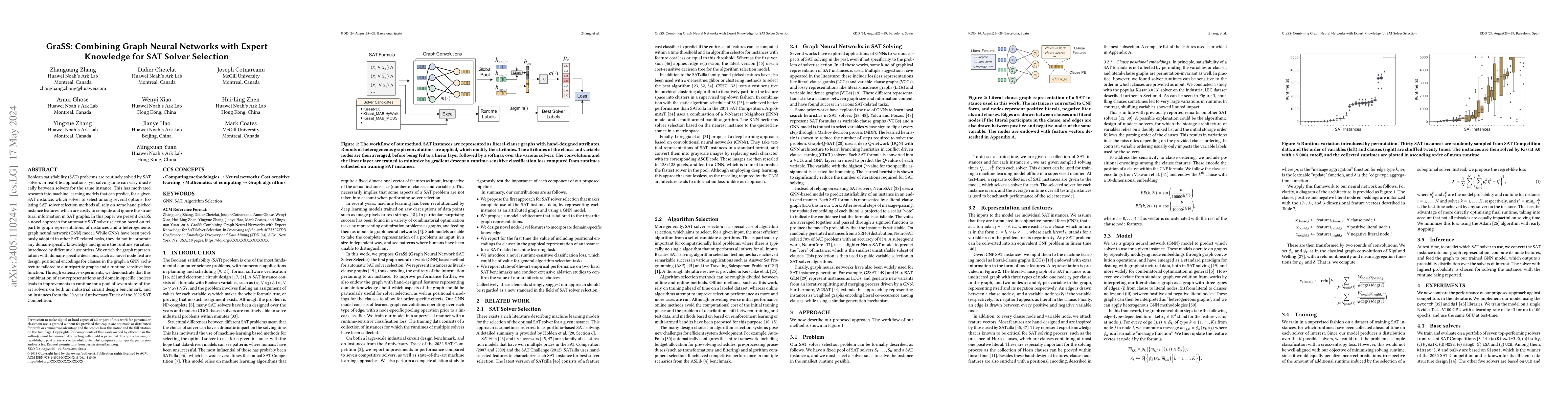 Thumbnail for GraSS: Combining Graph Neural Networks with Expert Knowledge for SAT
  Solver Selection