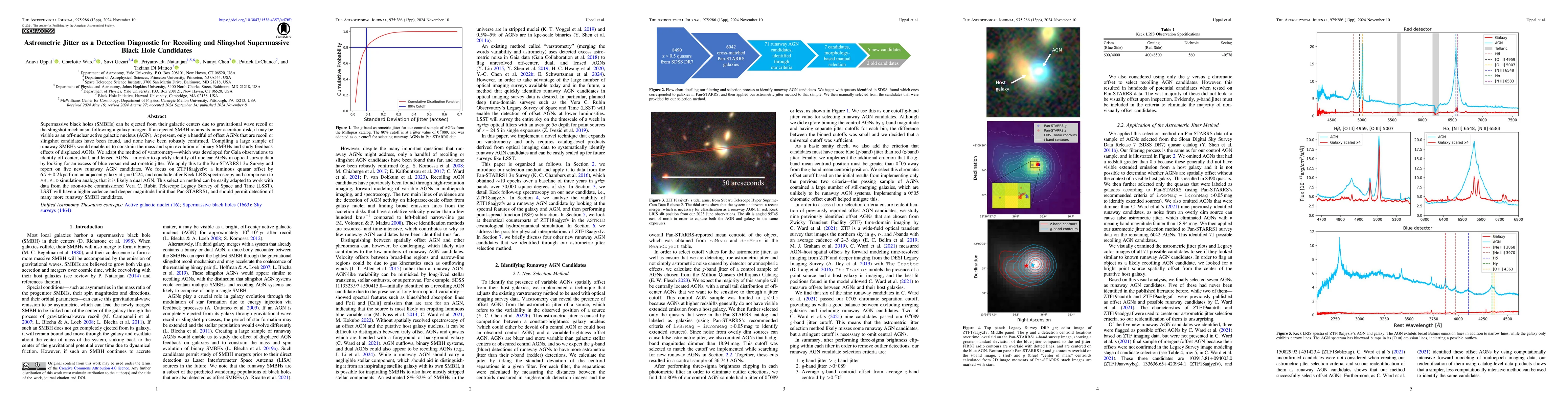 Thumbnail for Astrometric Jitter as a Detection Diagnostic for Recoiling and Slingshot
  Supermassive Black Hole Candidates