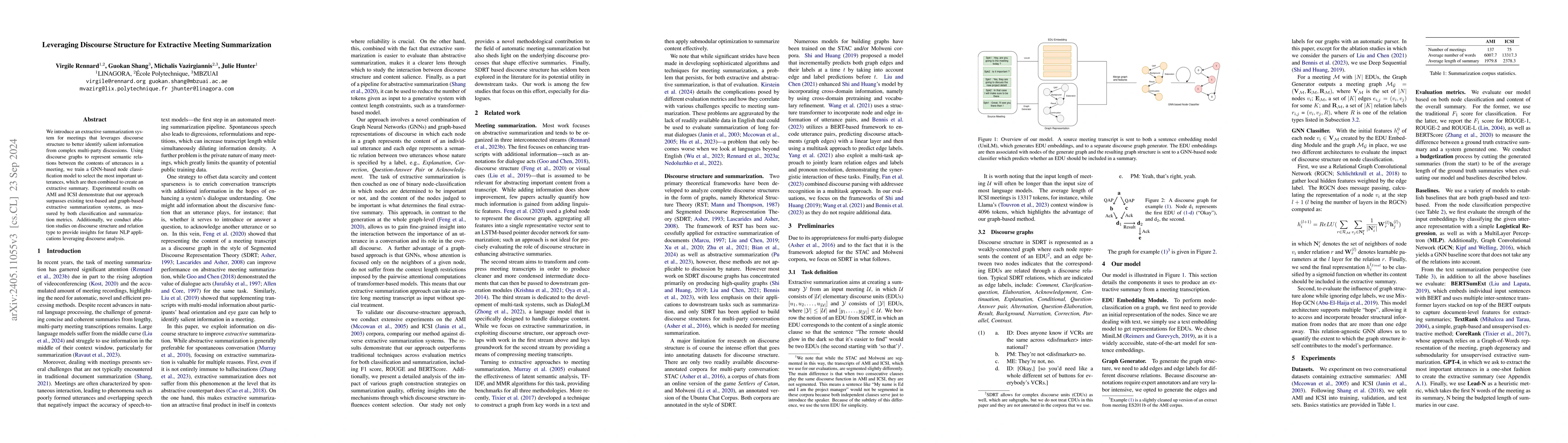 Thumbnail for Leveraging Discourse Structure for Extractive Meeting Summarization