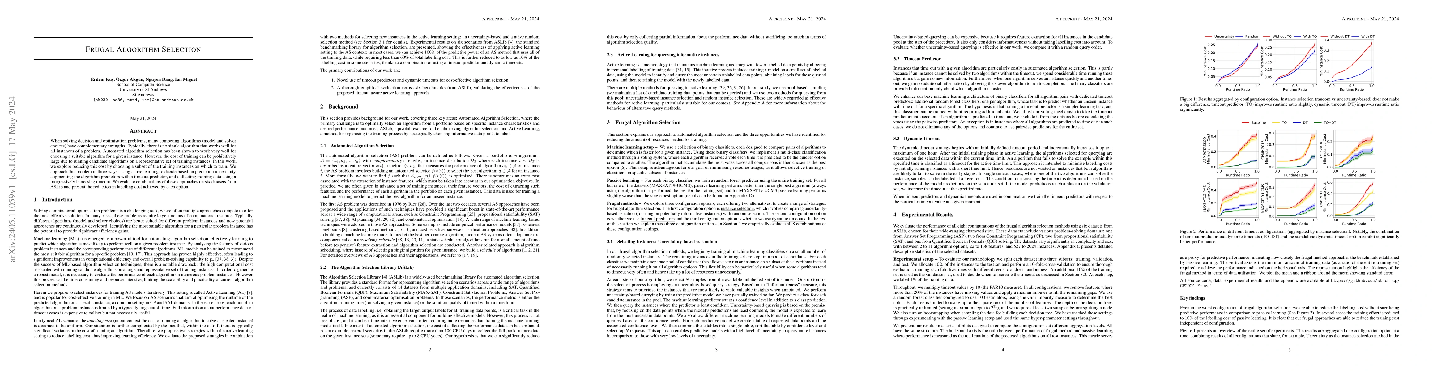 Thumbnail for Frugal Algorithm Selection