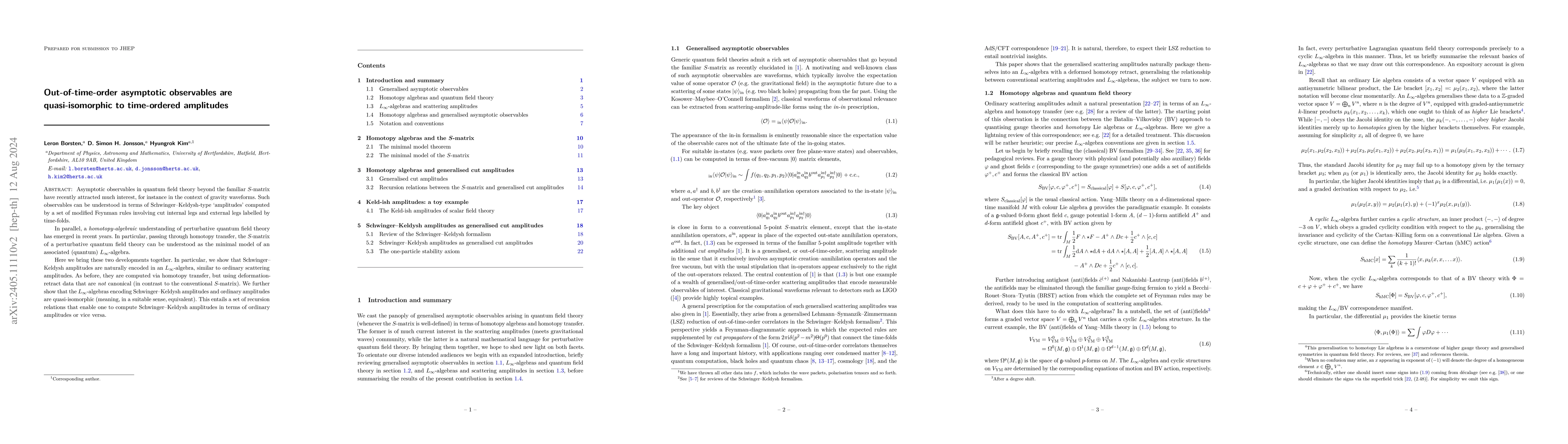 Thumbnail for Out-of-time-order asymptotic observables are quasi-isomorphic to
  time-ordered amplitudes