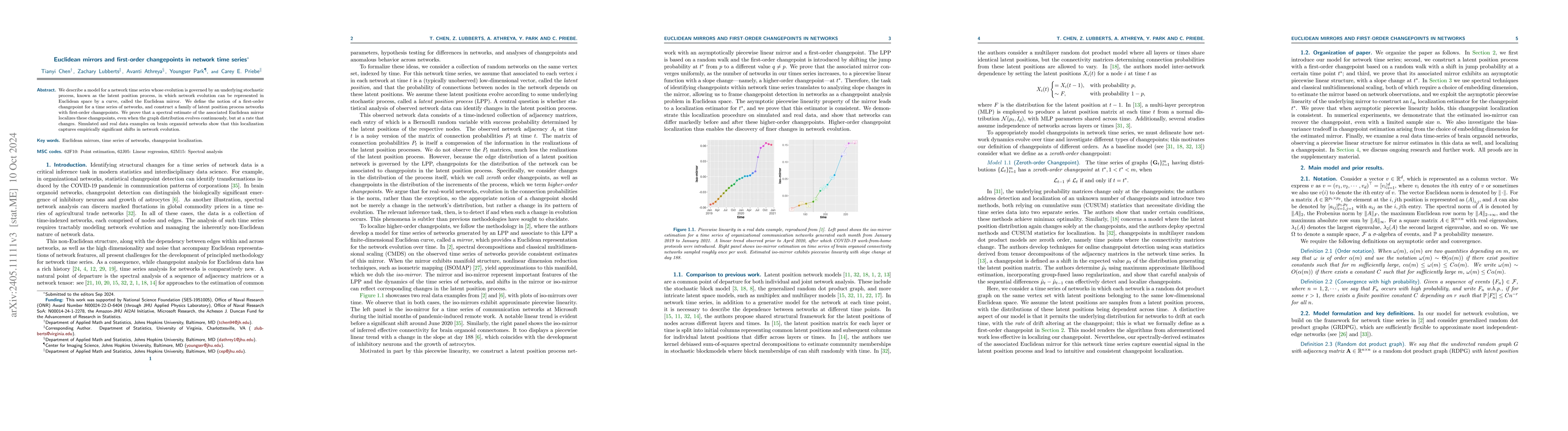 Thumbnail for Euclidean mirrors and first-order changepoints in network time series