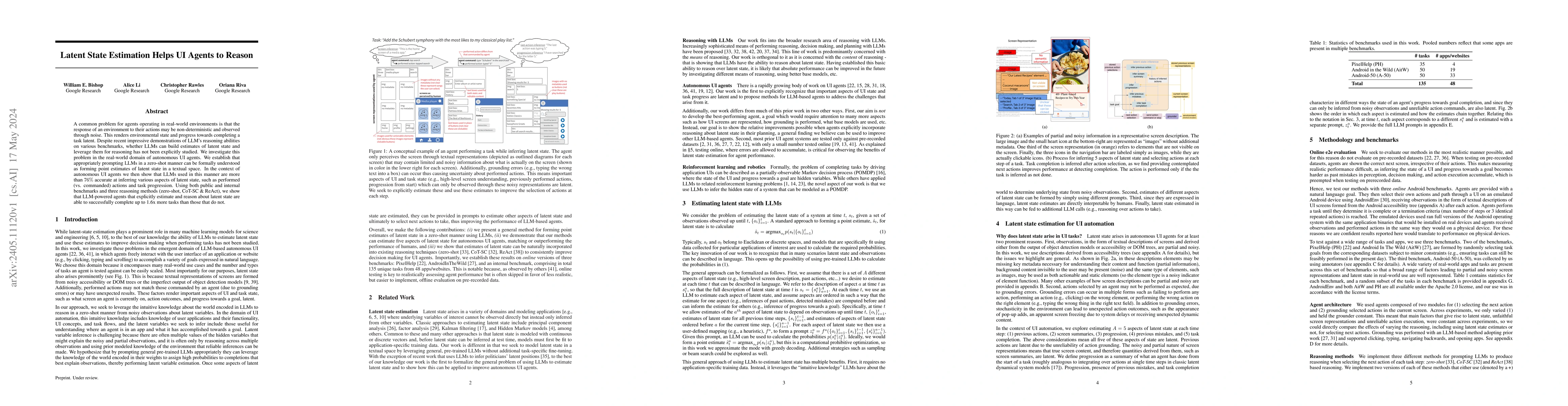 Thumbnail for Latent State Estimation Helps UI Agents to Reason