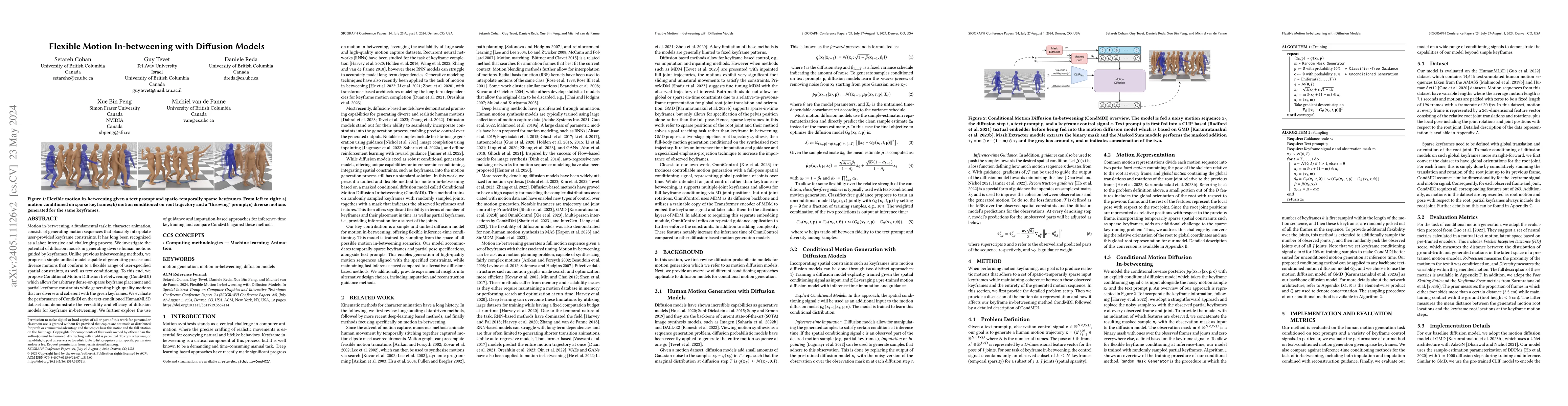 Thumbnail for Flexible Motion In-betweening with Diffusion Models