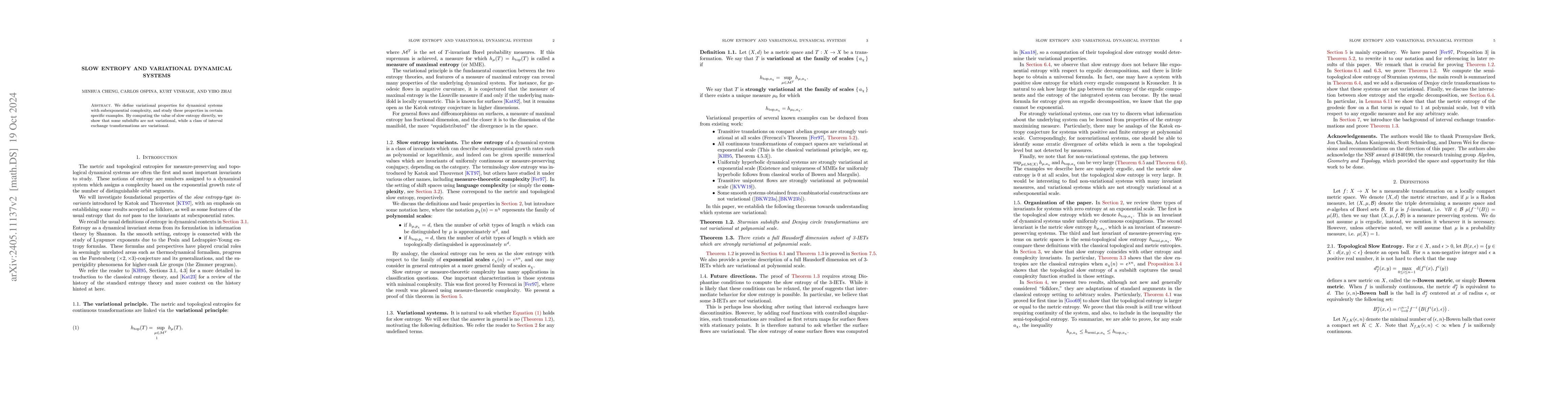 Thumbnail for Slow entropy and variational dynamical systems