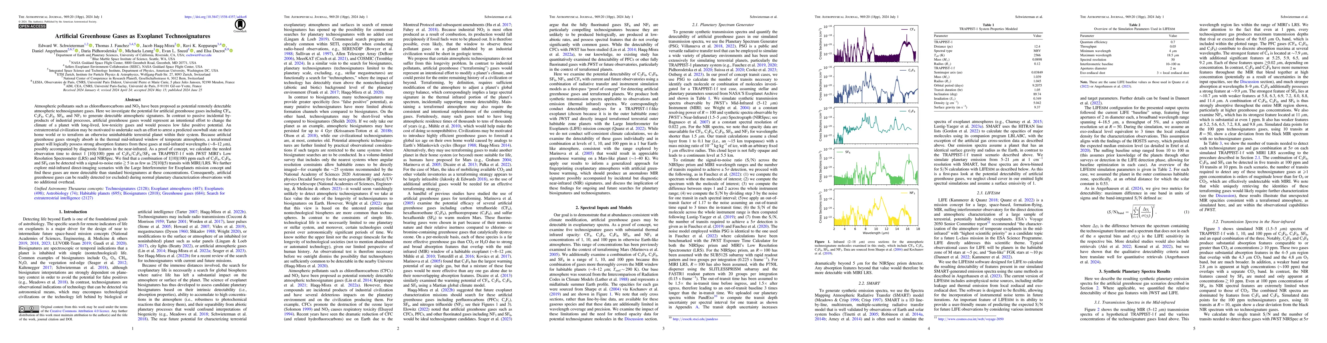 Thumbnail for Artificial Greenhouse Gases as Exoplanet Technosignatures