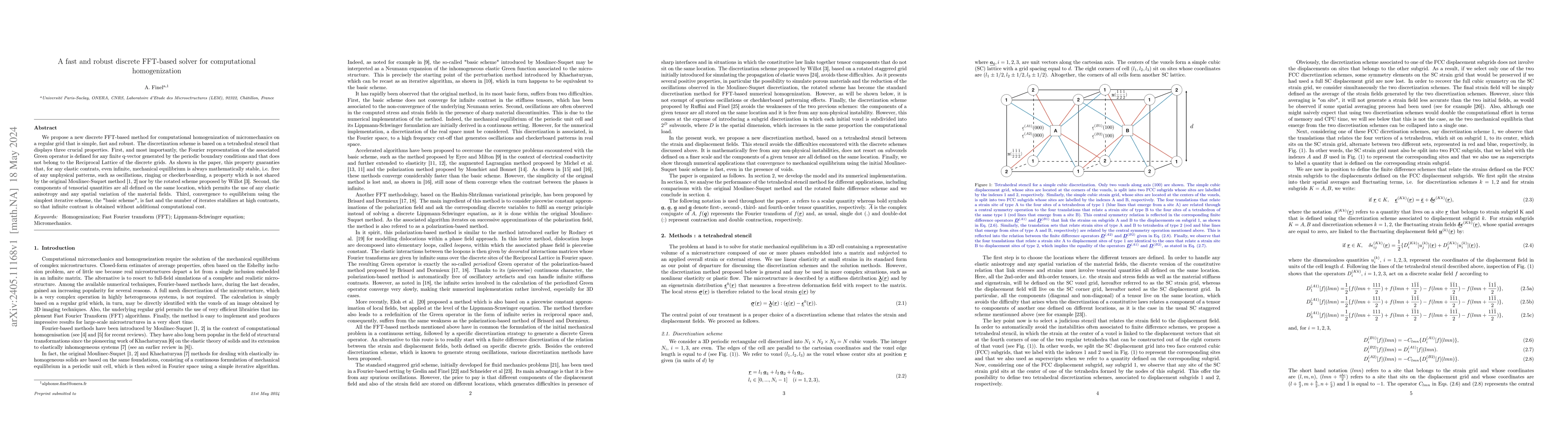 Thumbnail for A fast and robust discrete FFT-based solver for computational
  homogenization