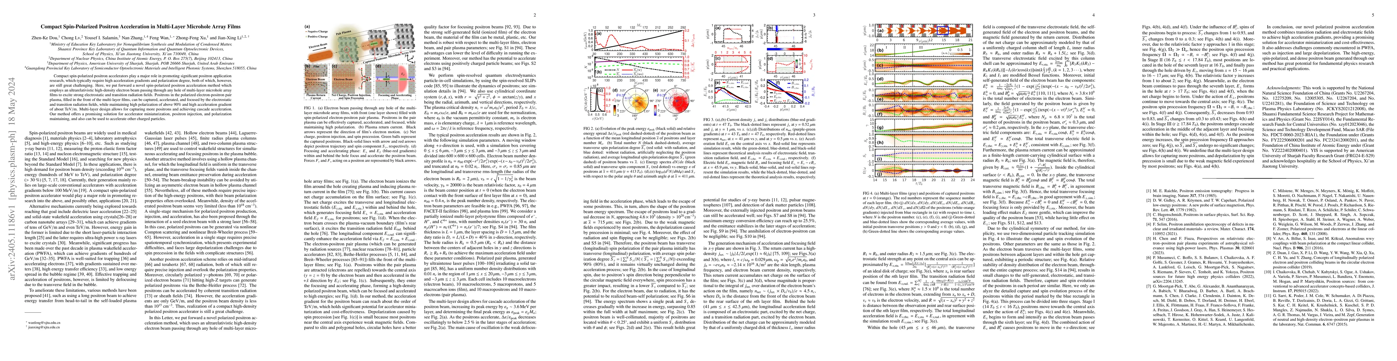 Thumbnail for Compact Spin-Polarized Positron Acceleration in Multi-Layer Microhole
  Array Films