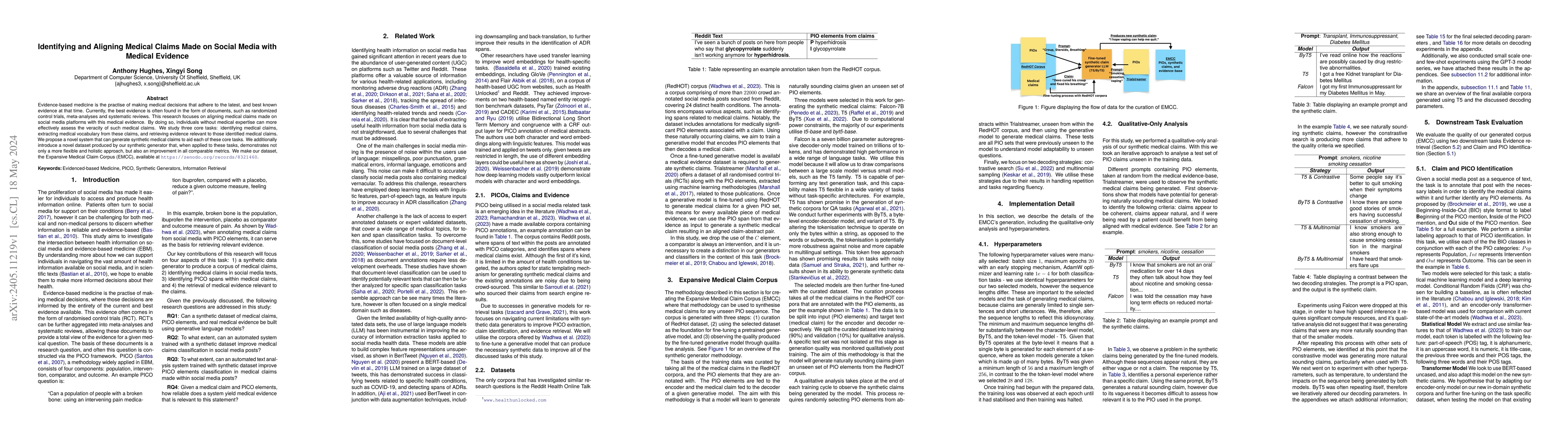 Thumbnail for Identifying and Aligning Medical Claims Made on Social Media with
  Medical Evidence