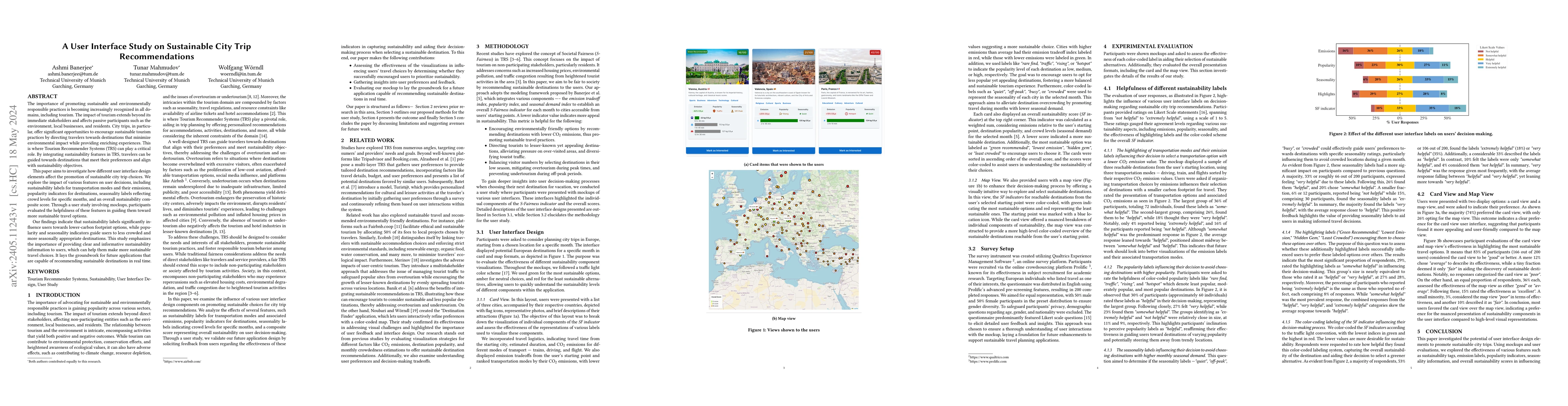 Thumbnail for A User Interface Study on Sustainable City Trip Recommendations